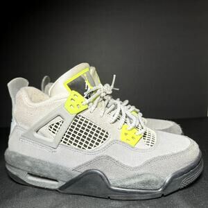 Size 5 - Nike Air Jordan 4 Retro SE GS Neon 95 Men's Shoes